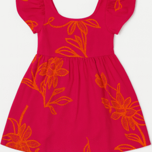 Vestido Tecido Estampa Rosas - 4You